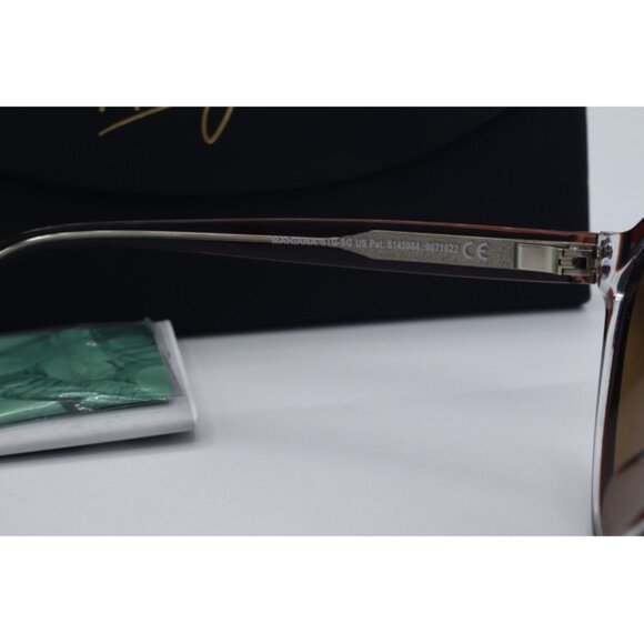 Maui Jim Mariana MJ 828-25E Brown Cat Eye Sunglasses Gray polarized Lenses 55mm main image 5